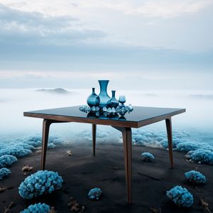 Дизайнерский стол #2f77a2